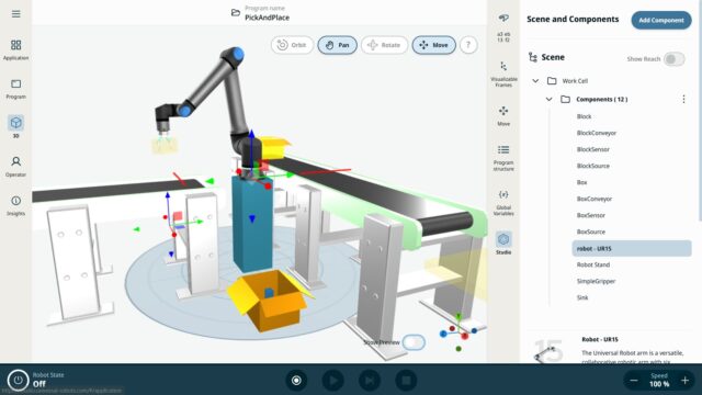 UR Studio, il tool di Universal Robots per la progettazione virtuale delle celle robotizzate