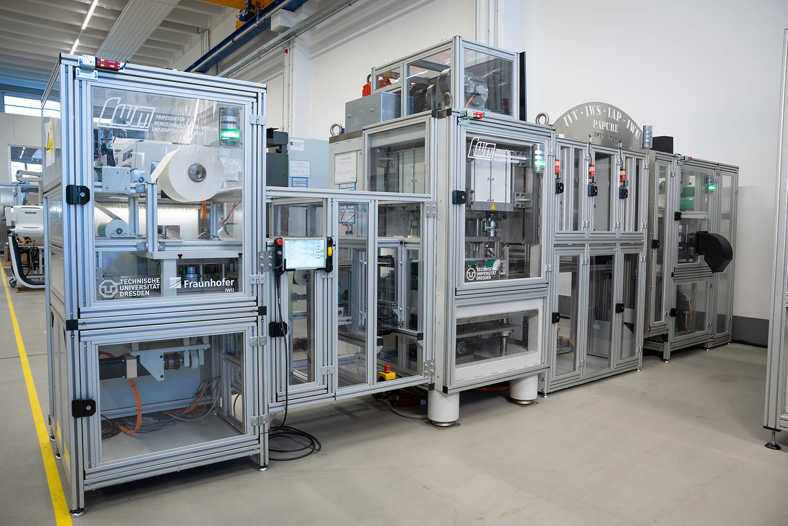 Impianto dimostrativo con modulo laser Papure integrato.© Fraunhofer IVV