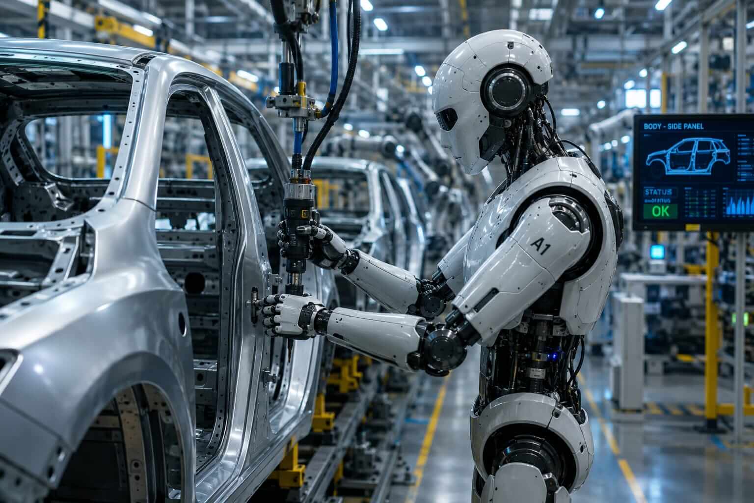 Umanoide automotive generato con chat gpt